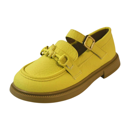Yellow Horsebit Chunky Loafers | Easy Velcro