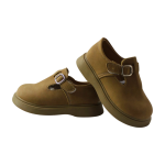Camel Suede Chunky Mary Janes| Easy Velcro|ML-564-B-KHAKI - Image 2
