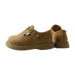 Camel Suede Chunky Mary Janes| Easy Velcro|ML-564-B-KHAKI - Image 3