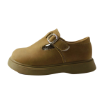 Camel Suede Chunky Mary Janes| Easy Velcro|ML-564-B-KHAKI - Image 6
