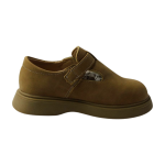 Camel Suede Chunky Mary Janes| Easy Velcro|ML-564-B-KHAKI - Image 4