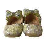 Gold Crystal Bow Flats| Easy Velcro - Image 3