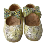 Gold Crystal Bow Flats| Easy Velcro - Image 4