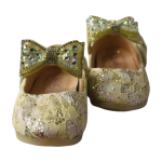 Gold Crystal Bow Flats| Easy Velcro - Image 6