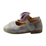 Iridescent Purple Glitter Mary Janes | Easy Velcro