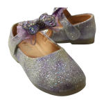 Iridescent Purple Glitter Mary Janes | Easy Velcro - Image 3