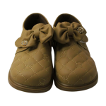 "Brown Quilted Bow Shoes with Rhinestone" - Image 2